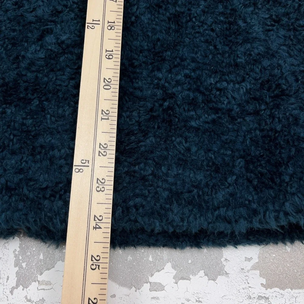Pendleton‎ Jacket Women Small Blue Green Deep Pile Sherpa Fleece Sport Coat